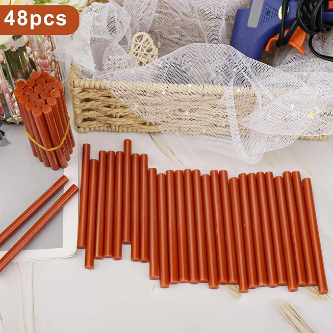 Manarty Brick Red Hot Glue Stick, Adhesive EVA Glue Sticks Standard