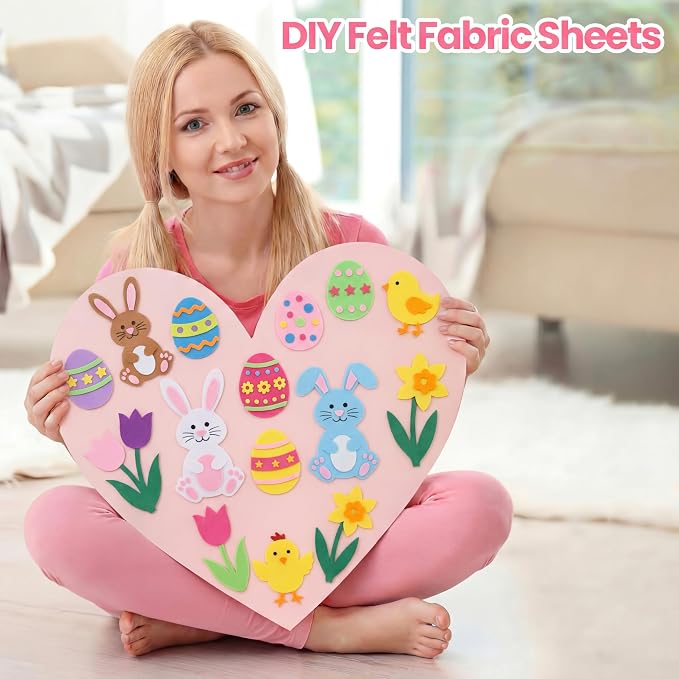 Peryiter 150 Pcs Back to School Pastel Felt Sheets Bulk