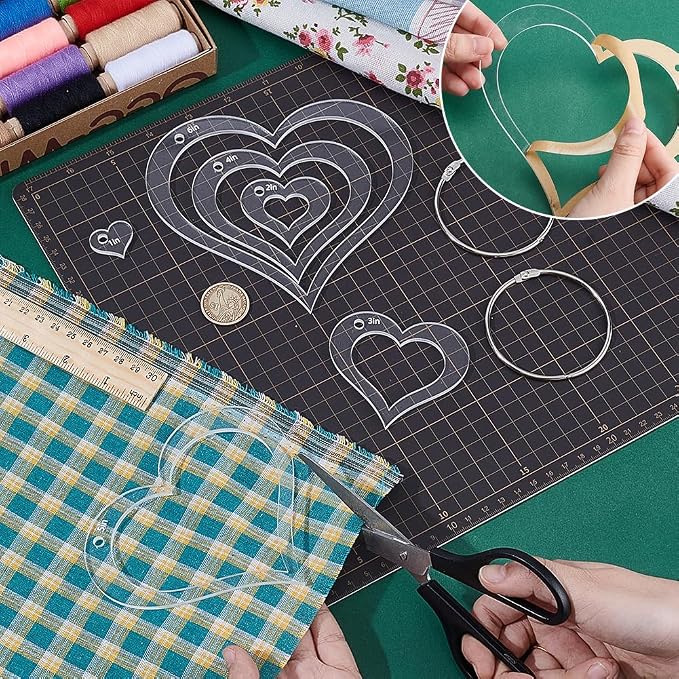 NBEADS 6Pcs Acrylic Quilting Templates Set