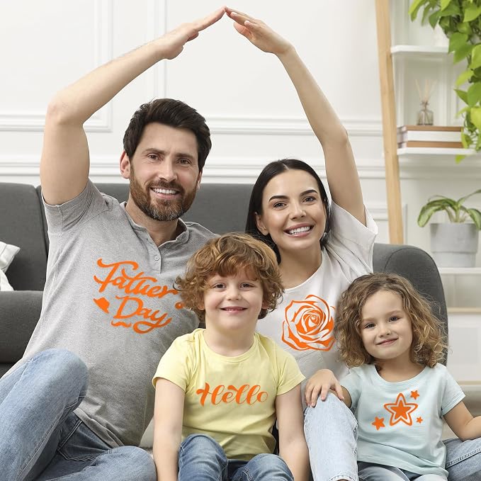 HTVRONT Orange Iron on Vinyl