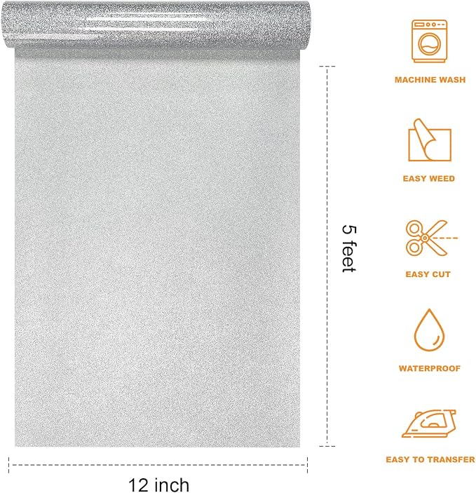 Glitter HTV Heat Transfer Vinyl Rolls