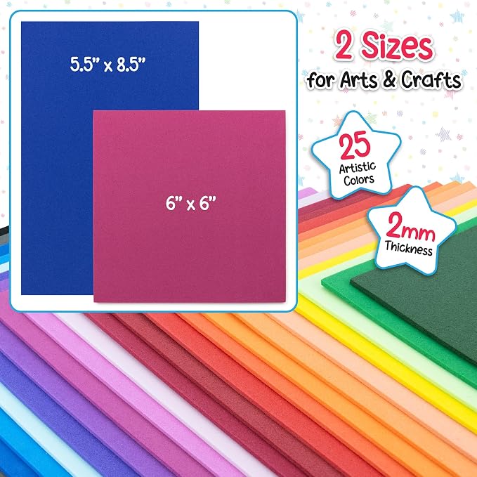 Hygloss Colorful Craft Foam Sheets