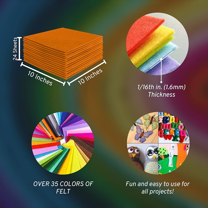 FabricLA Acrylic Felt Sheets for Crafts