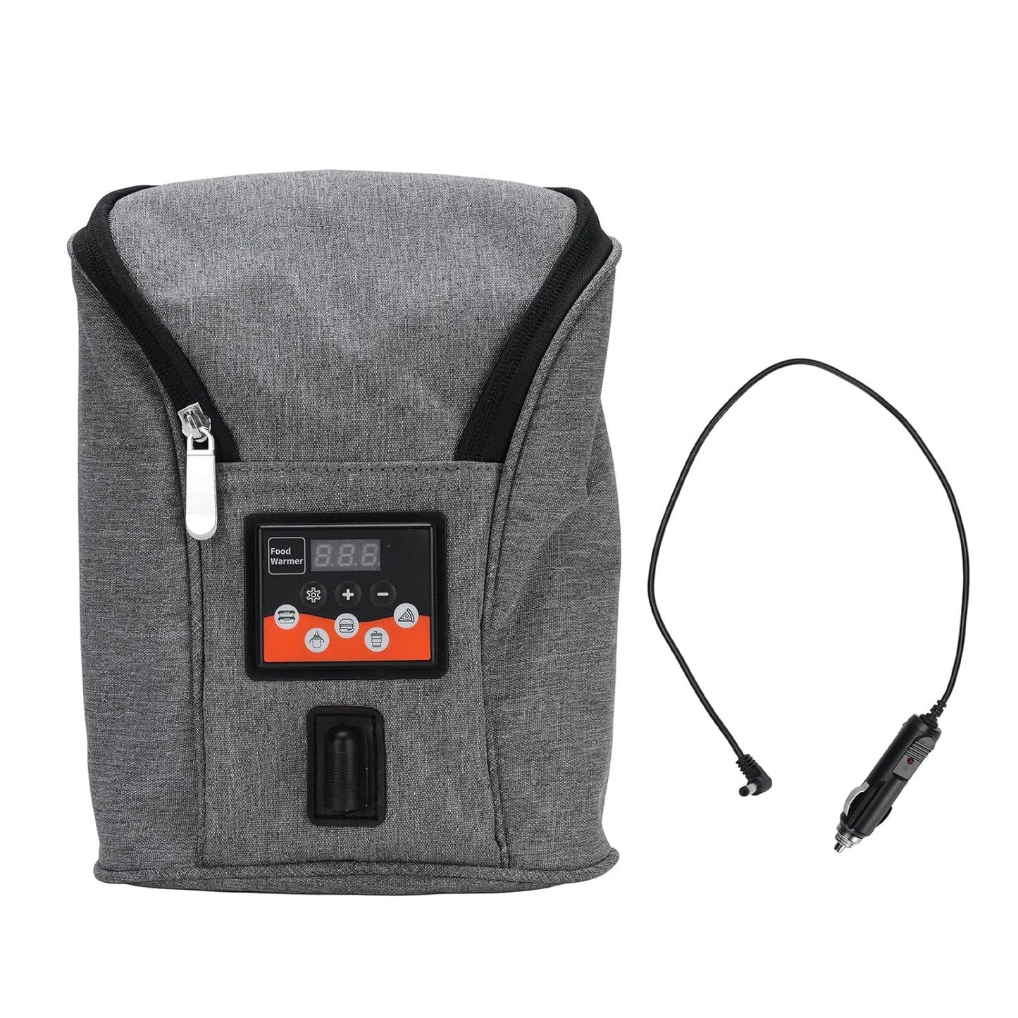 Portable Car Baby Bottle Warmer with Adjustable Temperature Control, Rapid Heating, Bottle Storage Bag, for DC12V Vehicles, Multi Purpose Baby Bottle Warmer Bag, 3.8L Capacity,