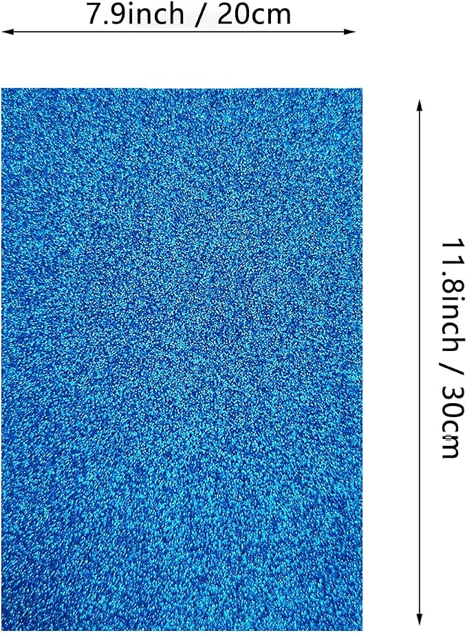 Jtnohx Glitter Felt Fabric, 8 x12 inches Felt Square Glitter
