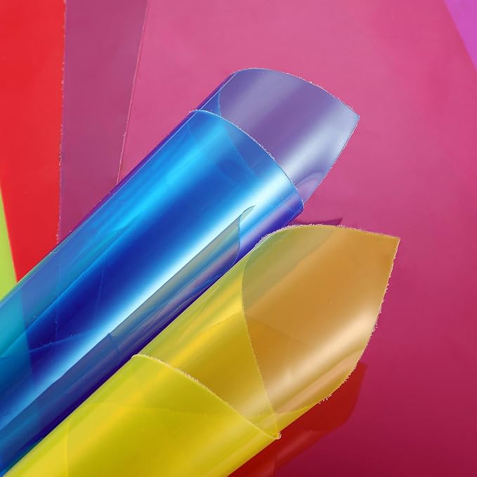 AOUXSEEM Jelly Transparent Leather Vinyl Sheets, Candy Solid Colors Waterproof