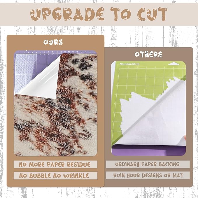 Tintnut Beige Cow Permanent Vinyl Roll 12in x 5ft Cowhide Adhesive Vinyl |
