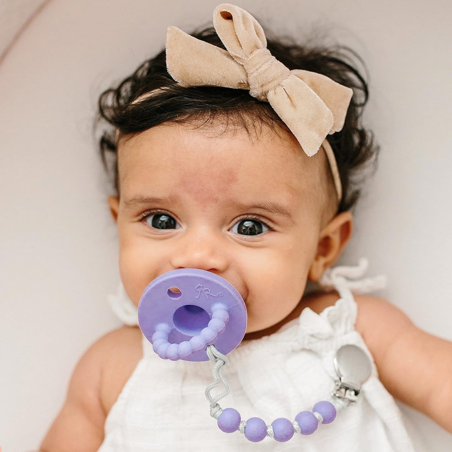 Ryan & Rose Cutie PAT Pacifier Teether (Slant, Orchid)