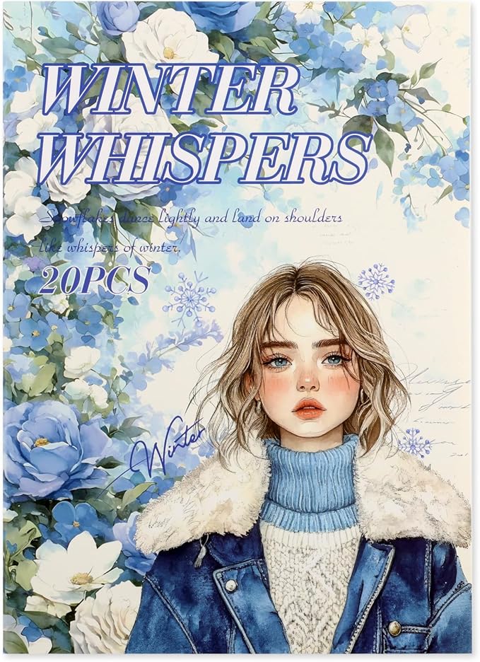 Winter Scrapbook Stickers 20 Sheets 240 Pre-Cut Washi Stickers
