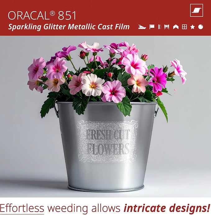 ORACAL 851 Cast Crystal Clear Metallic Sparkle Glitter Craft Film Premium
