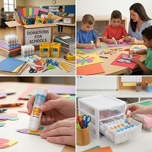 100 Pack Glue Sticks Bulk for Kids, Scrapbooking