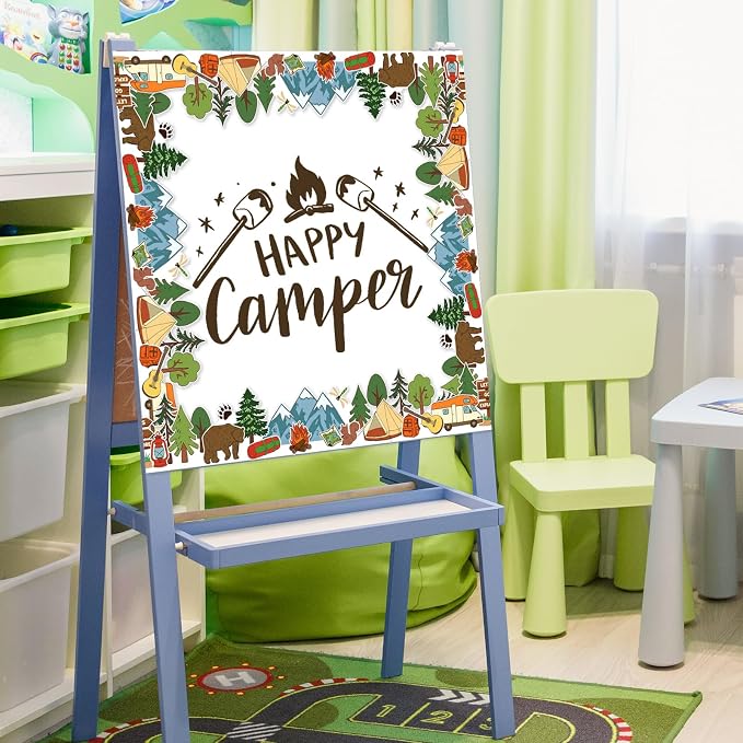 FYSUIMU 65.6 Ft Camping Hiking Bulletin Board Border Back to School Tent Fire