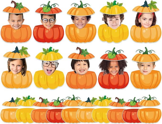 gisgfim 80Pcs Fall Pumpkin Cutouts Thanksgiving Fall Decorations Bulletin Board