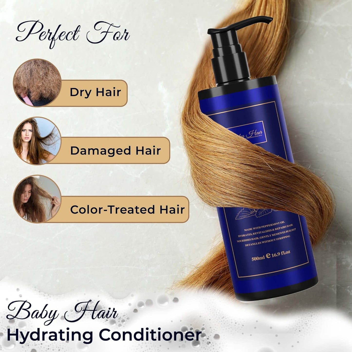 Baby Hair, Hydrating Revitalizing Conditioner, 16.9oz