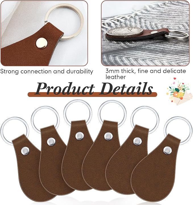 Taiyin 30 Pcs Leather Key Fob Kit