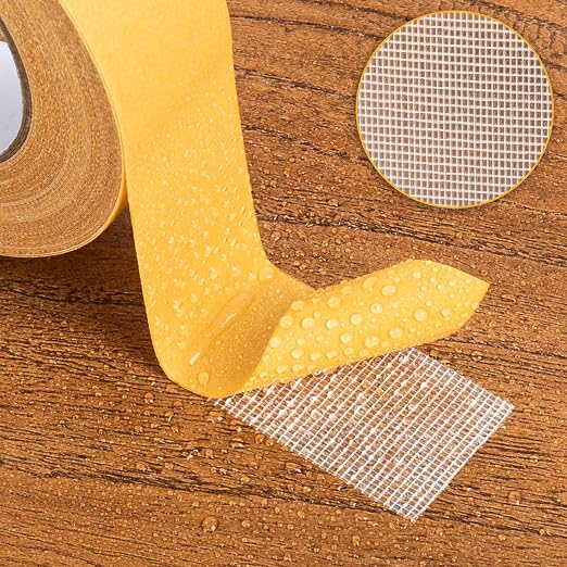 Double Sided Tape, 1.18 Inch x 66 Feet Fabric Tape, Mesh Double Stick Adhesive