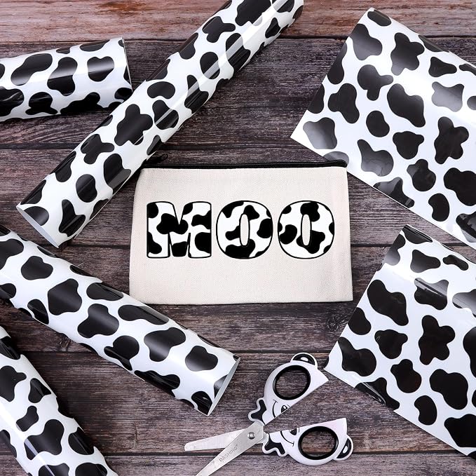 Tintnut Black Cow Heat Transfer Vinyl, easy cut & weed, stretch washable