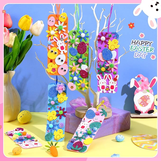 Easter Kids Craft Kit 36Sets Spring Foam Stickers Bookmark Ornament Decor | 36