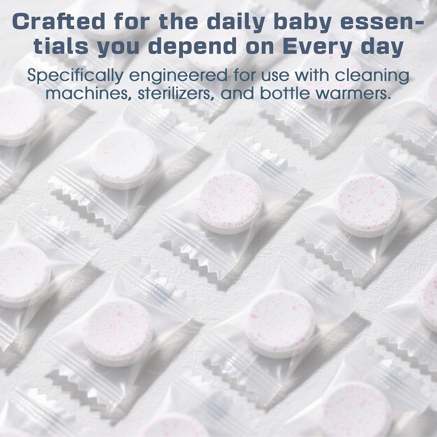 xcivi 40 Count Descaling Tablets Descales Compatible with Momcozy, Baby Brezza Bottle Washer, Descaling Tablets for Milk & Limescale Removal, Effective for Bottle Washer, Warmer, Sterilizer