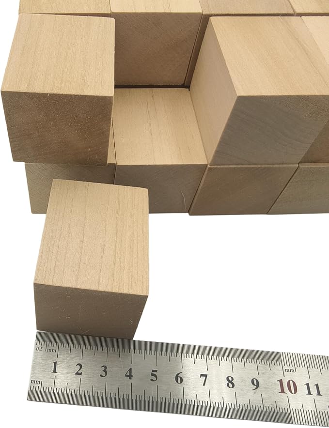 20PCS Carving Blocks, Whittling Wood Carving Kit, Unfinished Wooden Blocks