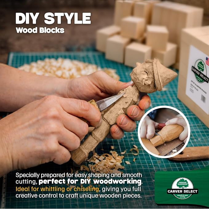 Basswood Carving Blocks Set of 19 – Wood Carving Kit