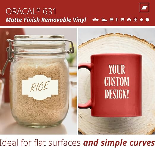 ORACAL 631 Matte Antique Lace Vinyl Durable Roll Easy to Weed Permanent