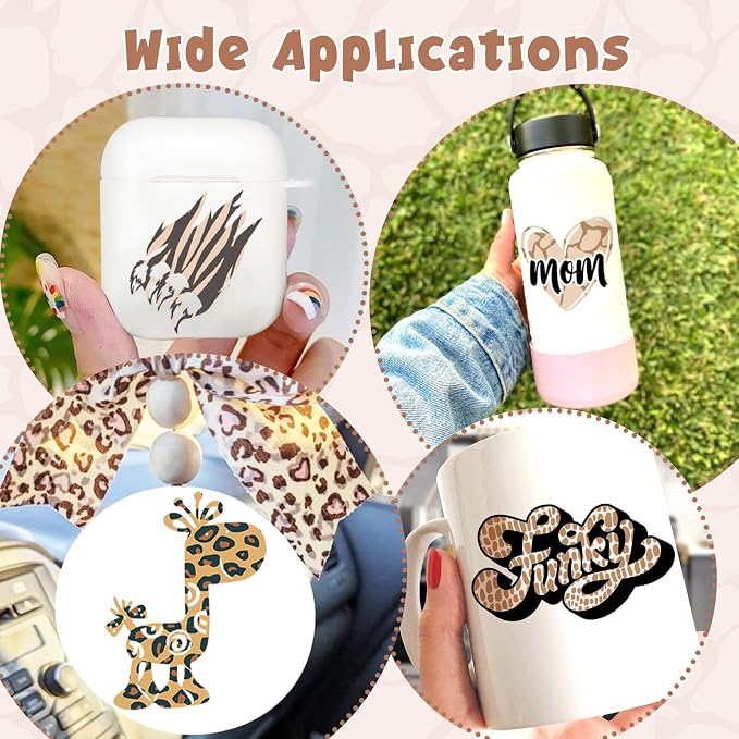 Tintnut Leopard Permanent Vinyl 12 Sheets 12x10in Skin Tone Adhesive Vinyl |