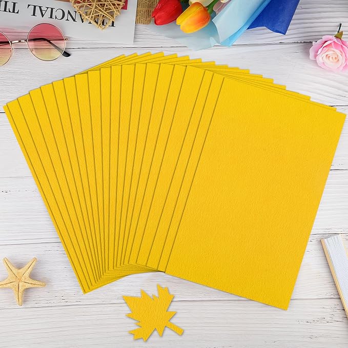 NACHLYNN Self Adhesive Felt Fabric Sheets 7"x11.5" /18x29cm Sticky Back Felt