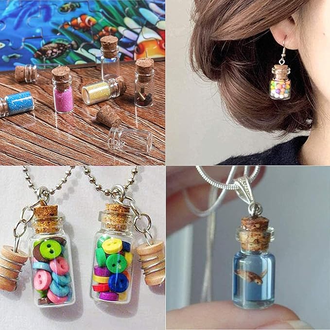 100 Pcs 0.5ml Mini Small Glass Bottles