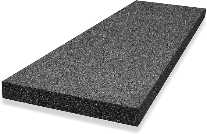 Ramede Customizable Polyethylene Foam Sheet 54 x 16 x 2 Inch Black Foam Insert