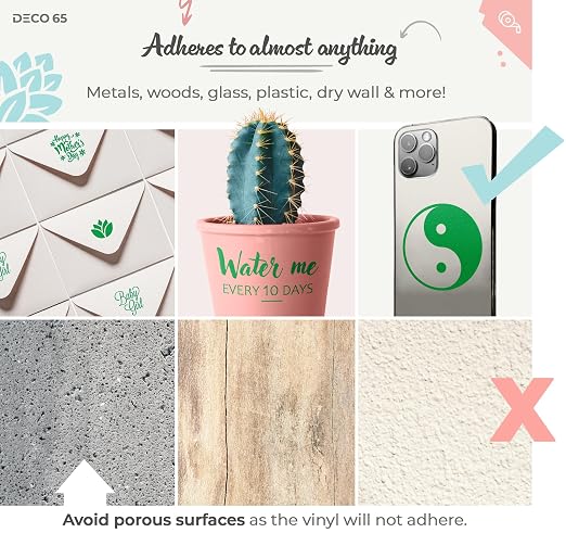 VViViD DECO65 Suede Green Permanent Adhesive Craft Vinyl
