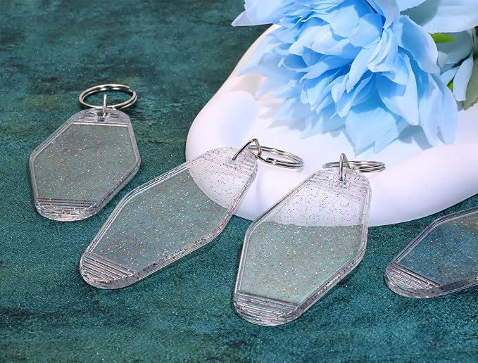8PCS Motel Keychain Blank Hotel Key Tags Holder