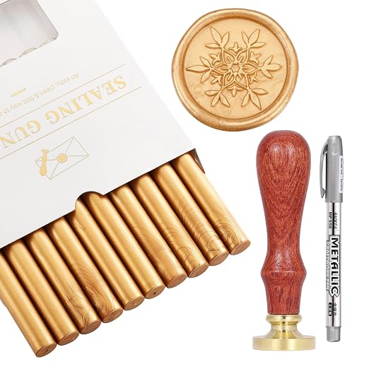 Yoption Wax Seal Kit, Snowflake Wax Seal Stamp