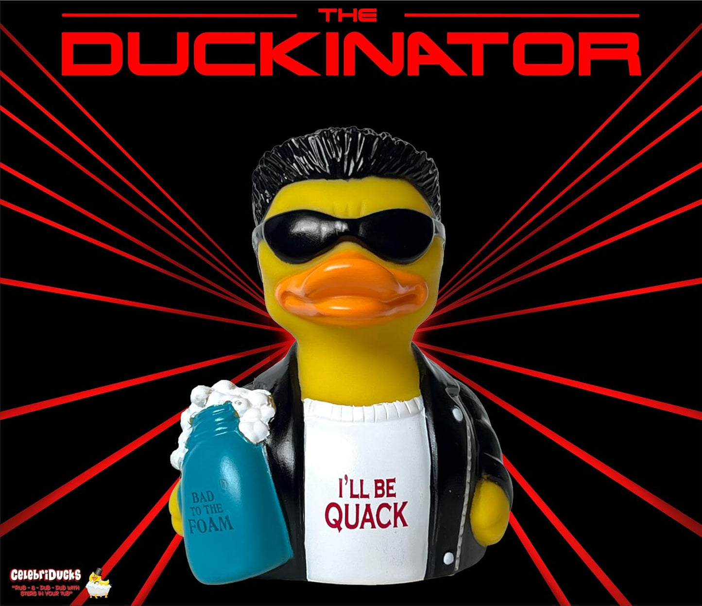 CelebriDucks - The Duckinator - Floating Rubber Ducks - Collectible Bath Toy Gift for Kids & Adults of All Ages