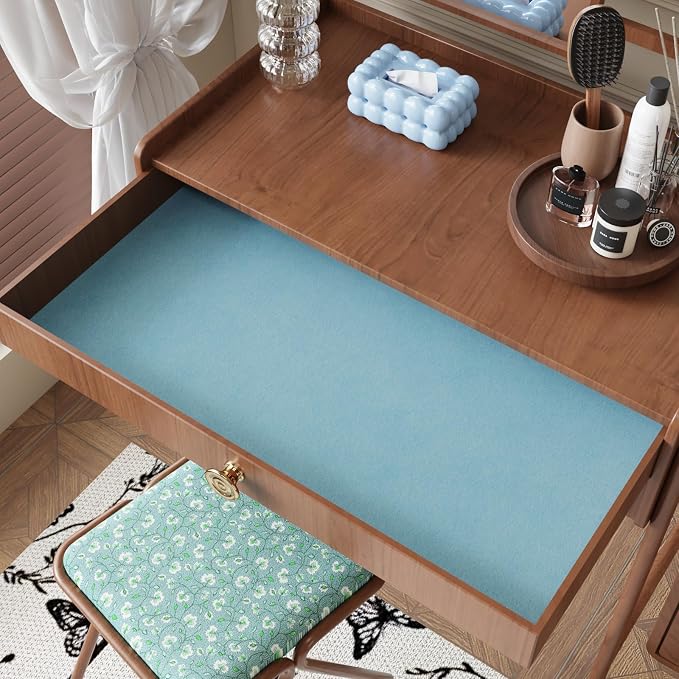 CRE8TIVE Baby Blue Felt Drawer Liner Self Adhesive Velvet Flocking Liner