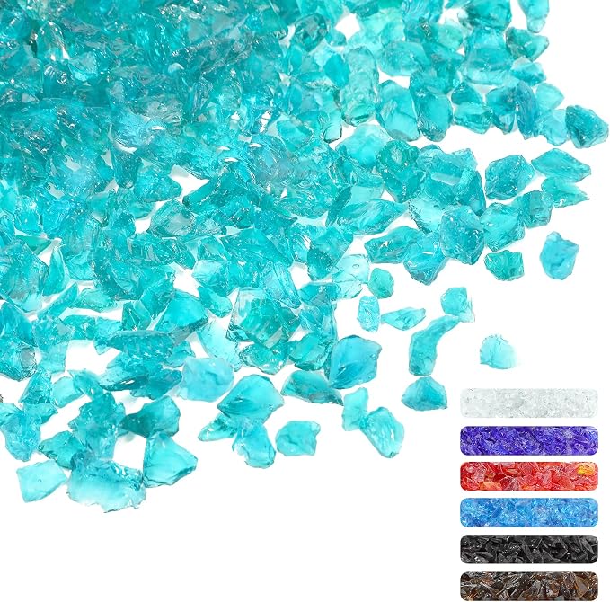 1.5 lb Glass Gravel Stone 3-6 mm Glitter Gravel Stone Luster Reflective