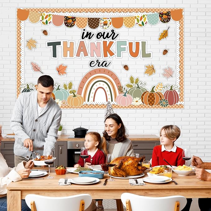 Thanksgiving Pumpkin Bulletin Board Decorations Fall Classroom Decors Leaves
