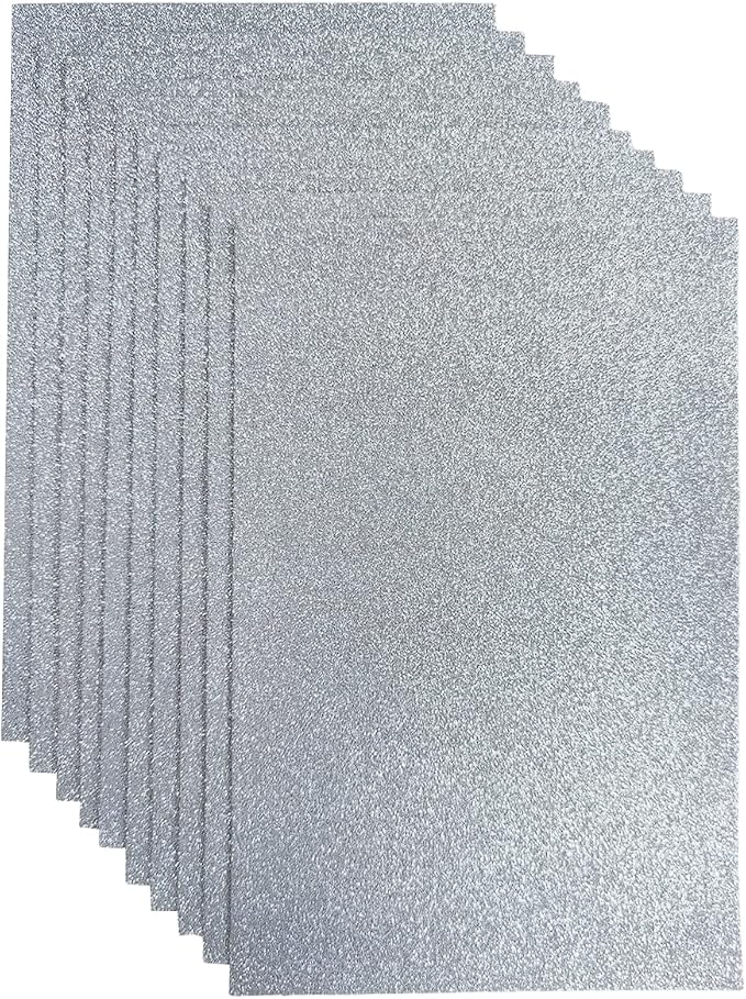 Jtnohx Glitter Felt Fabric, 8 x12 inches Felt Square Glitter