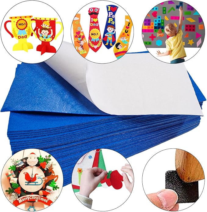 Jtnohx Self Adhesive Felt Sheets, Sticky Fabric Square