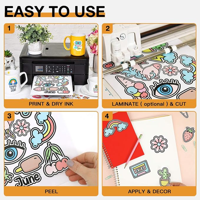 HTVRONT Printable Vinyl for Inkjet Printer & Laser Printer