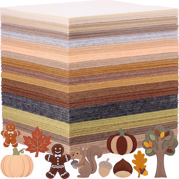 Tegeme 100 Pcs 8 x 12 Inches Felt Fabric Sheet