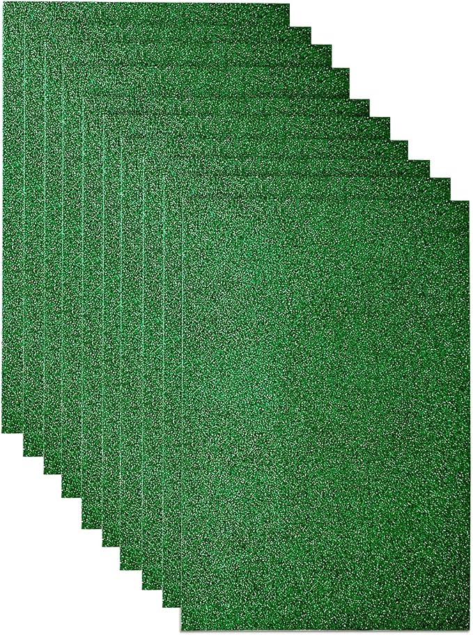 Jtnohx Glitter Felt Fabric, 8 x12 inches Felt Square Glitter