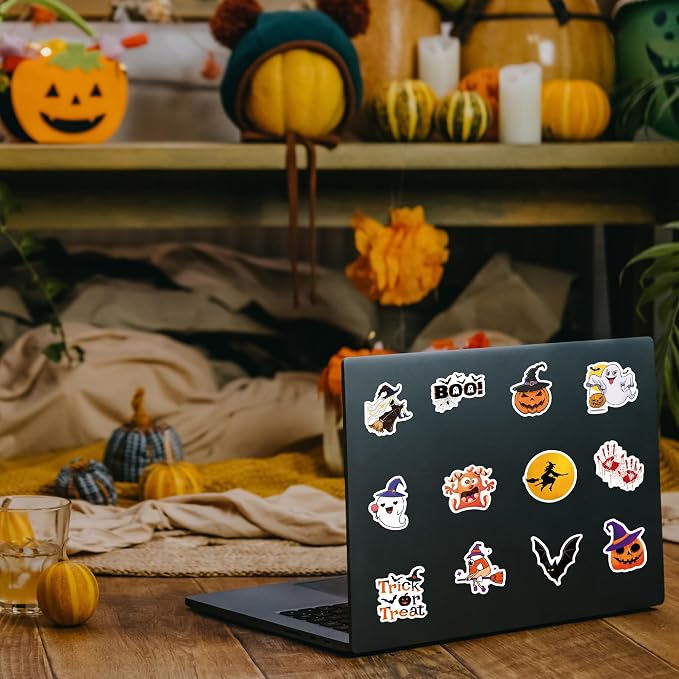 Non-Repeating Halloween Stickers, Halloween Party Favors, Vinyl Waterproof
