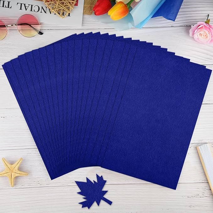 NACHLYNN 20Pcs Self Adhesive Felt Fabric Sheets 7"x11.5" /18x29cm Sticky Back