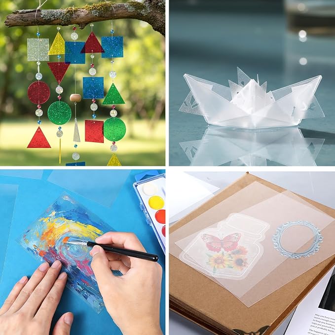 50Pcs Heat Resistant Clear Acetate Sheets, 4.3x6.3 Inch Acetate Sheets
