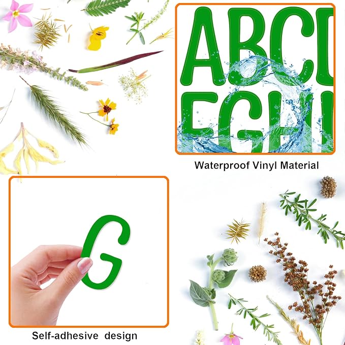 Bemeol 30 Sheets Large Letter Stickers 4 Inch Alphabet Letter Stickers Self