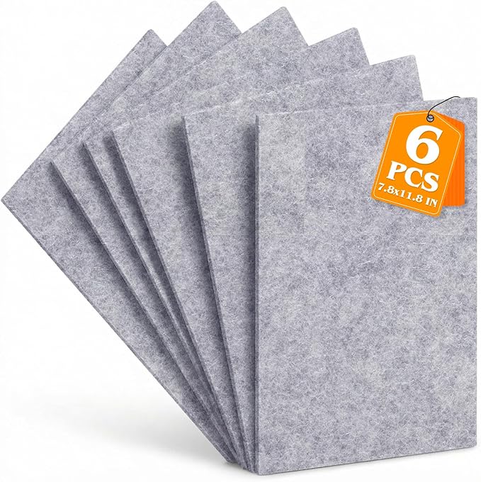 Heather Grey Stiff Felt Sheets 2mm Thick