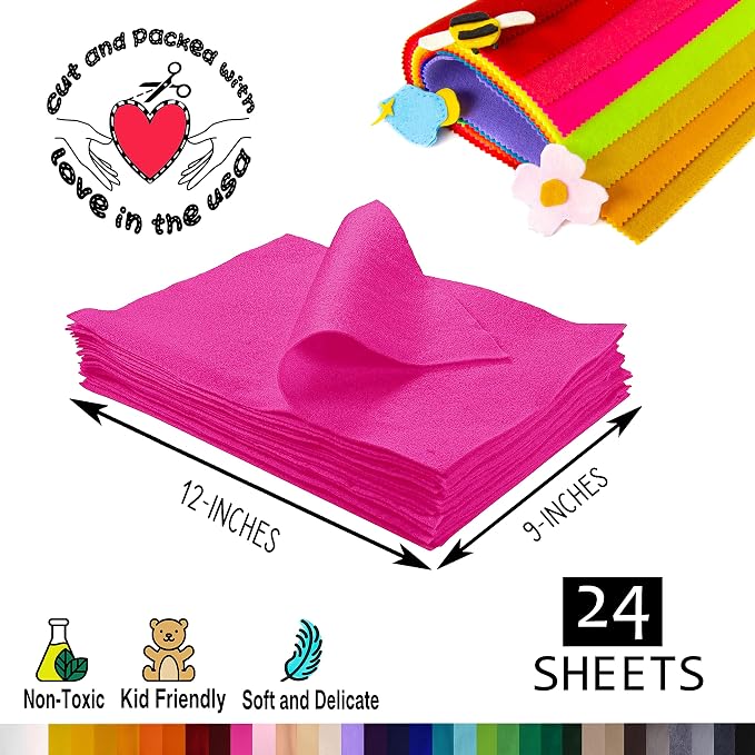 FabricLA Acrylic Felt Sheets for Crafts