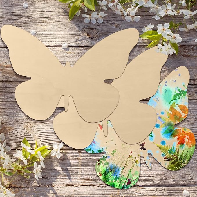Anglechic 12 Pack 12 Inch Wooden Butterflies