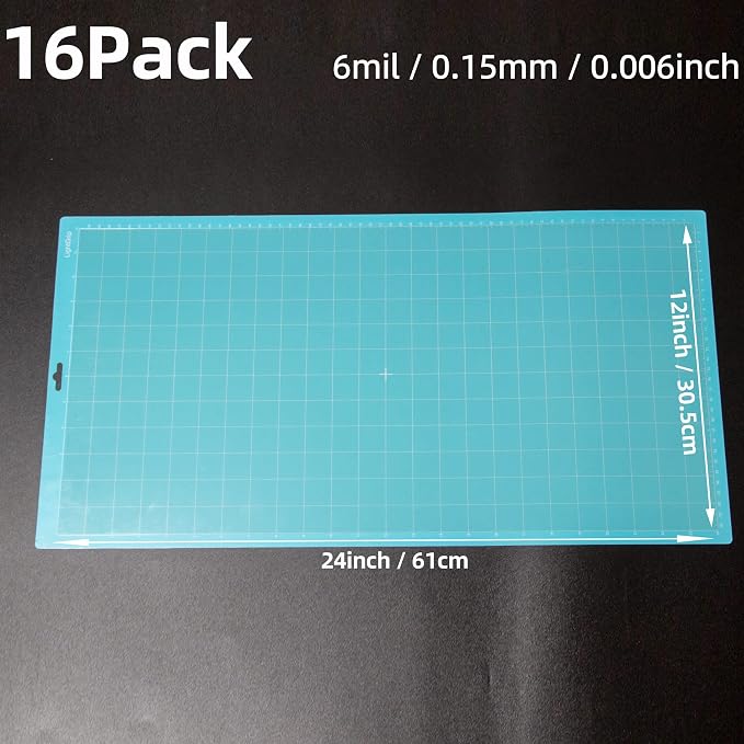 16PCS 6 Mil Blank Mylar Stencil Sheets, 12 X 24 inch Clear Plastic Sheets